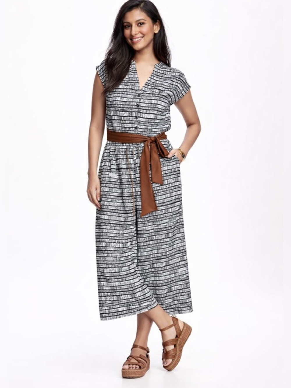 Old Navy Printed Wide-Leg Jumpsuit for Women Casual Chic Weekend